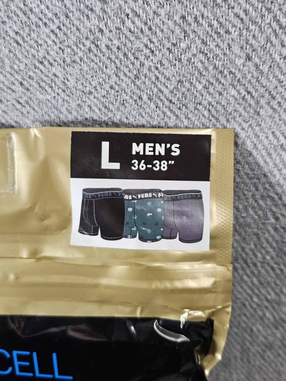 Puma Men's Boxer Briefs 3-Pack - Black, Blue, Gold